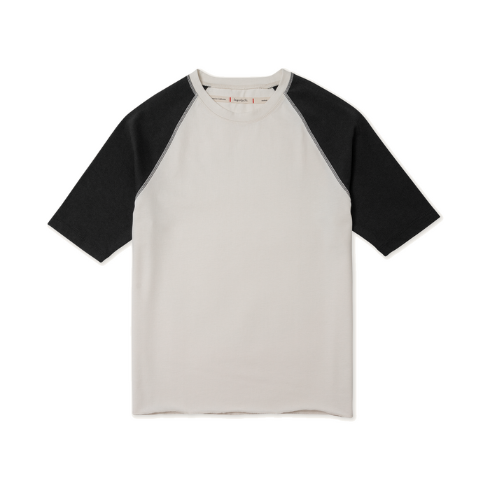 Half Sleeve Tee in Organic Cotton Half & Half