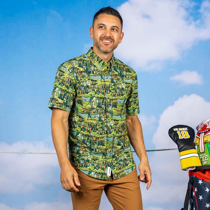 RSVLTS Happy Gilmore Short Sleeve Shirt Happy Gilmore "Happy's Hooligans" – KUNUFLEX Short Sleeve Shirt Happy Gilmore "Happy's Hooligans" – KUNUFLEX Short Sleeve Shirt