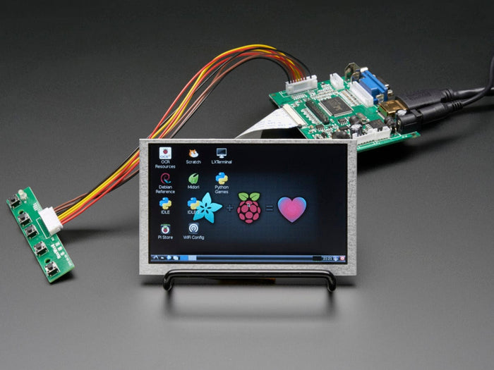 HDMI 4 Pi 5" Display not Touchscreen 800x480 - HDMI/VGA/NTSC/PAL [Discontinued] by The Pi Hut - The Pi Hut
