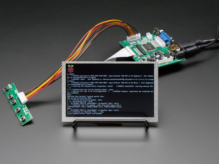 HDMI 4 Pi 5" Display not Touchscreen 800x480 - HDMI/VGA/NTSC/PAL [Discontinued] by The Pi Hut - The Pi Hut