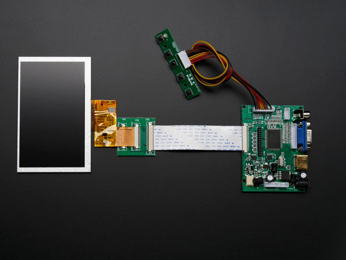 HDMI 4 Pi 5" Display not Touchscreen 800x480 - HDMI/VGA/NTSC/PAL [Discontinued] by The Pi Hut - The Pi Hut