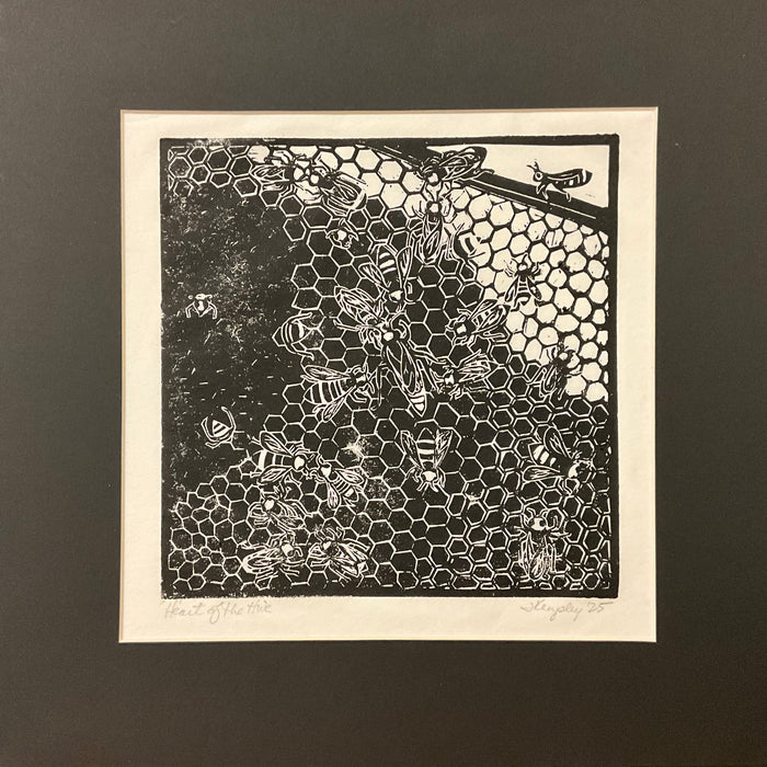 Heart of the Hive Block Print