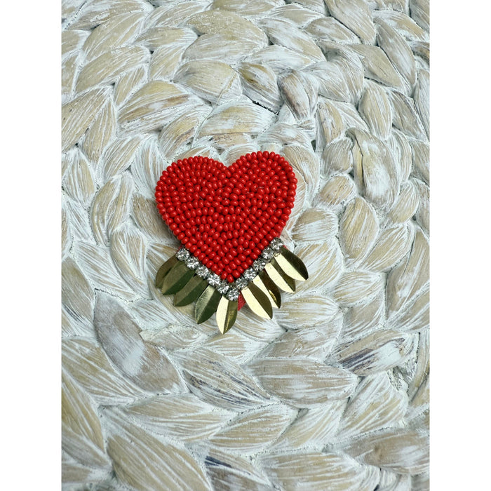 Heart Wing Pin (red)