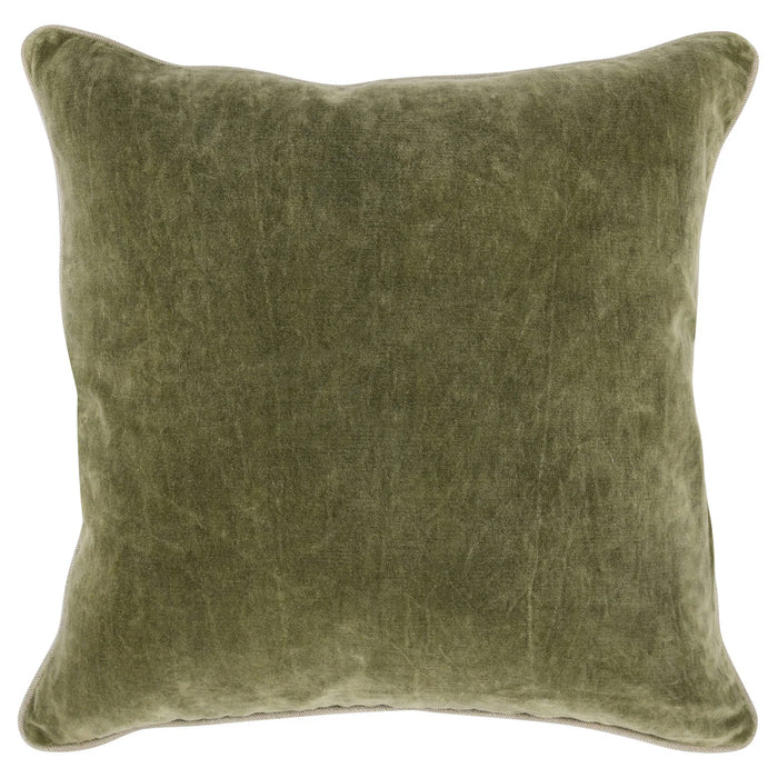 Heirloom Velvet Pillow - Moss