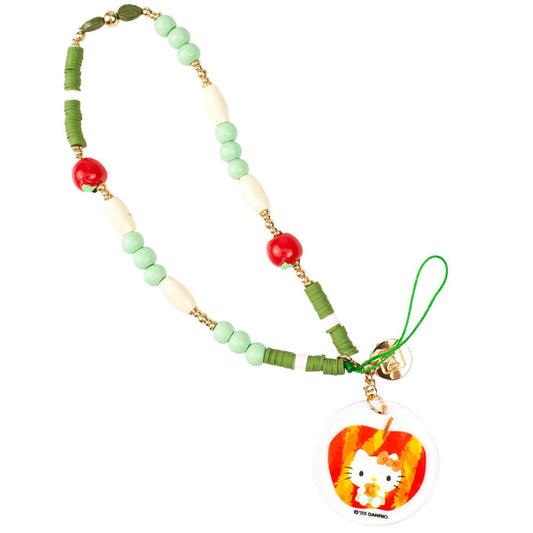 Hello Kitty Apple Beaded Charm Mobile Phone Wrist Strap Accessory Hamee.com - Hamee US