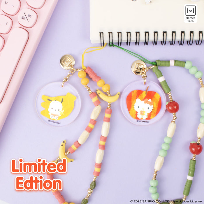 Hello Kitty Apple Beaded Charm Mobile Phone Wrist Strap Accessory Hamee.com - Hamee US