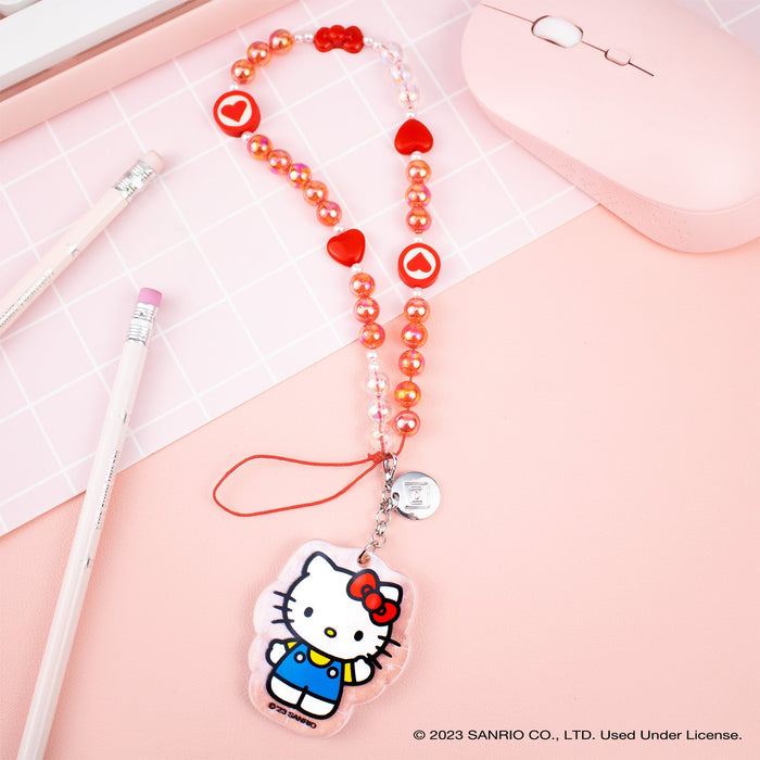 Hello Kitty Beaded Charm Mobile Phone Wrist Strap Accessory HAMEE