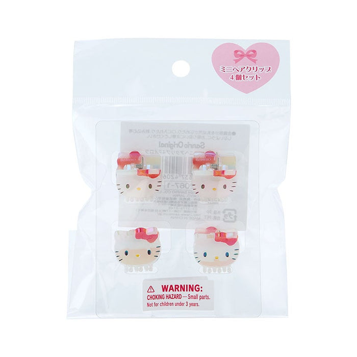 Hello Kitty Iridescent Mini Hair Clips (Set of 4) Accessory Japan Original