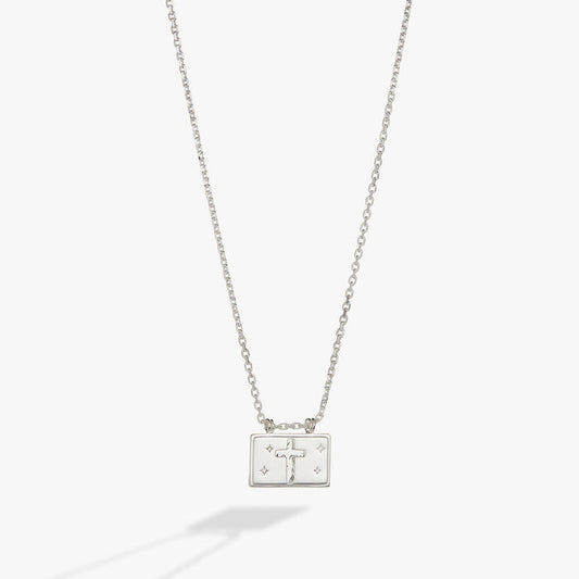 Hidden Message Cross Affirmation Necklace