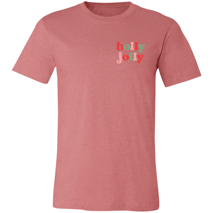 Holly Jolly Christmas graphic t-shirt in Heather Mauve