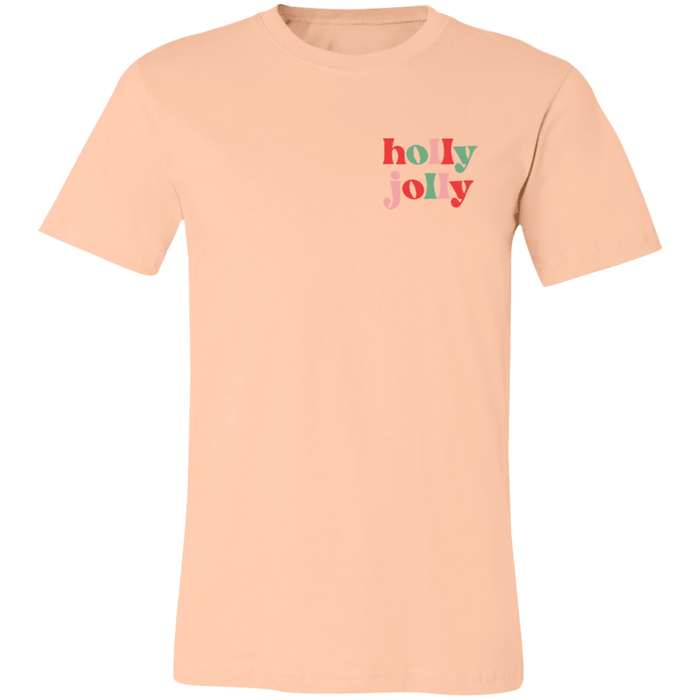 Holly Jolly Christmas graphic t-shirt in Heather Peach