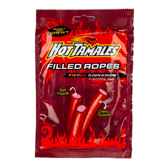 Hot Tamales Fierce Cinnamon Rope Candy Peg Bags - 12 Count
