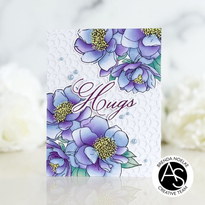 Hugs in Bloom Stencil Set