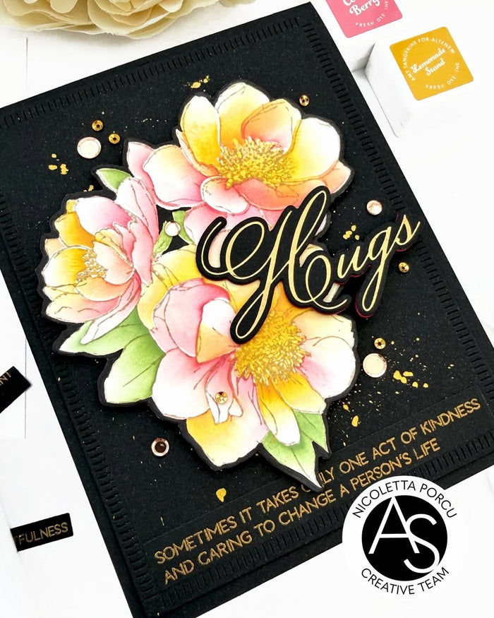 Hugs in Bloom Stencil Set