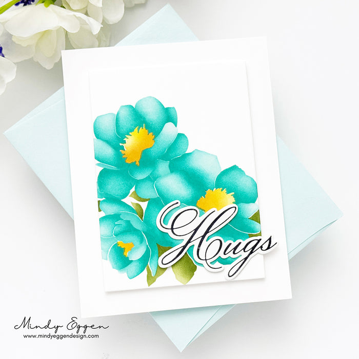 Hugs in Bloom Stencil Set