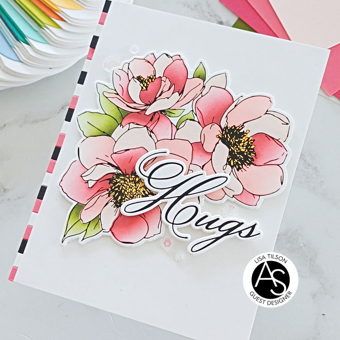 Hugs in Bloom Stencil Set