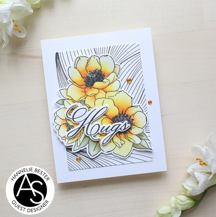 Hugs in Bloom Stencil Set