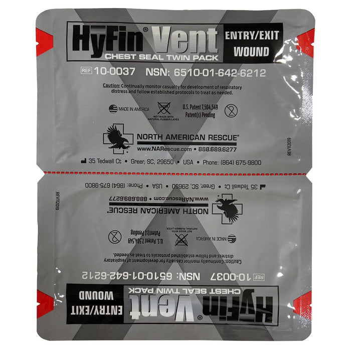 Hyfin Vented Chest Seal, Front Packaging