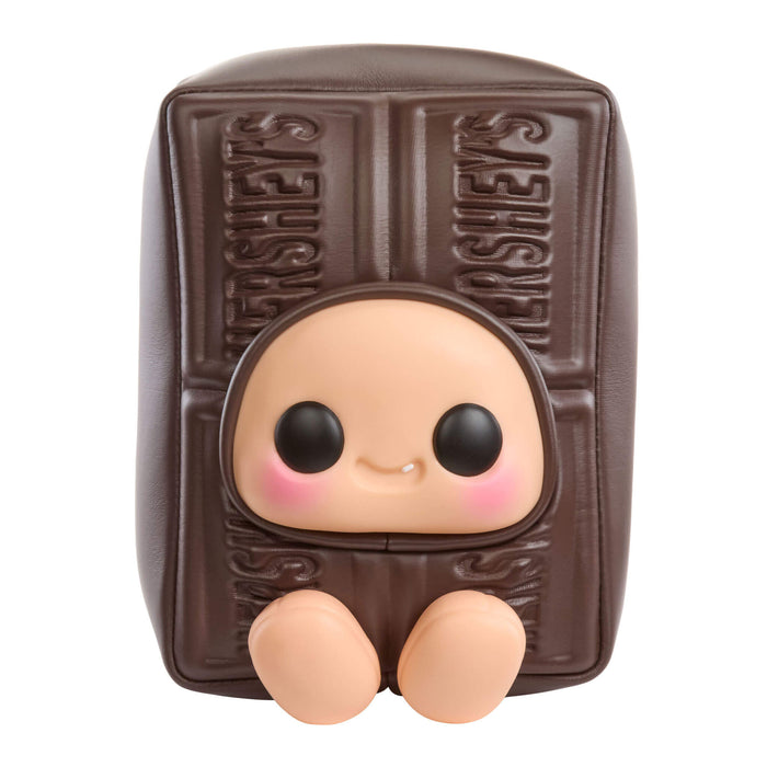 Cute Hershey's chocolate bar character on a white background