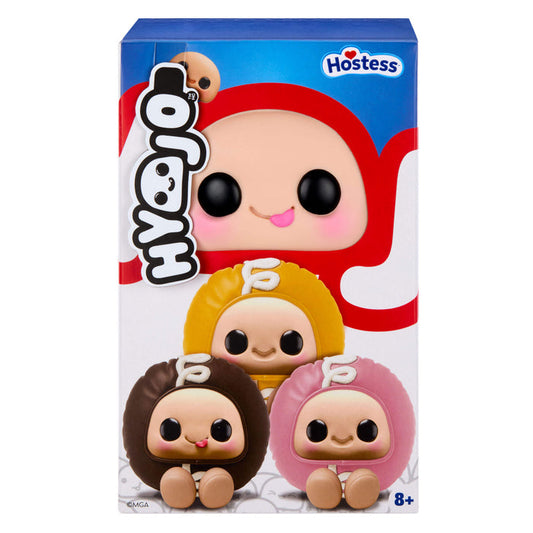 Box of Hostess Hojos with three cartoon characters on a white background