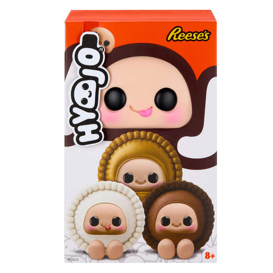 Reeses toy packaging with cartoonish characters on a white background