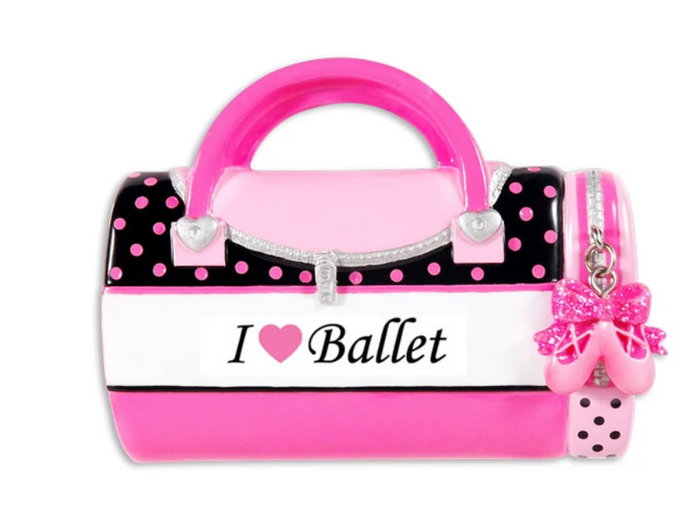 I Love Ballet Bag Ornament (FINAL SALE)