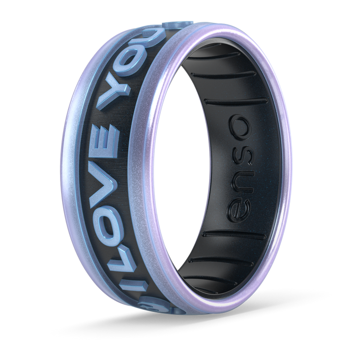 Star Wars Silicone Ring - I Love You (English) - Moonstone/Black Pearl