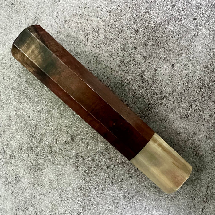 Hanoi Made Custom Japanese Knife handle (wa handle)  for 165-180 : Rosewood and horn