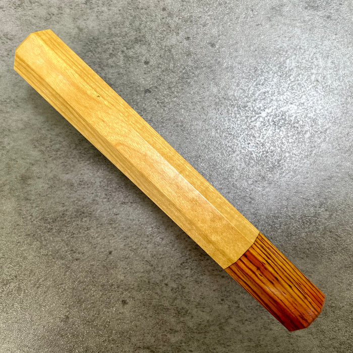 Custom Japanese Knife handle (wa handle)  for 240mm -  Ceylon Satinwood and Cocobolo