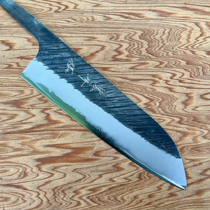 Yu Kurosaki Fujin Aogami Super Hammered 165  Santoku -  Blade Only