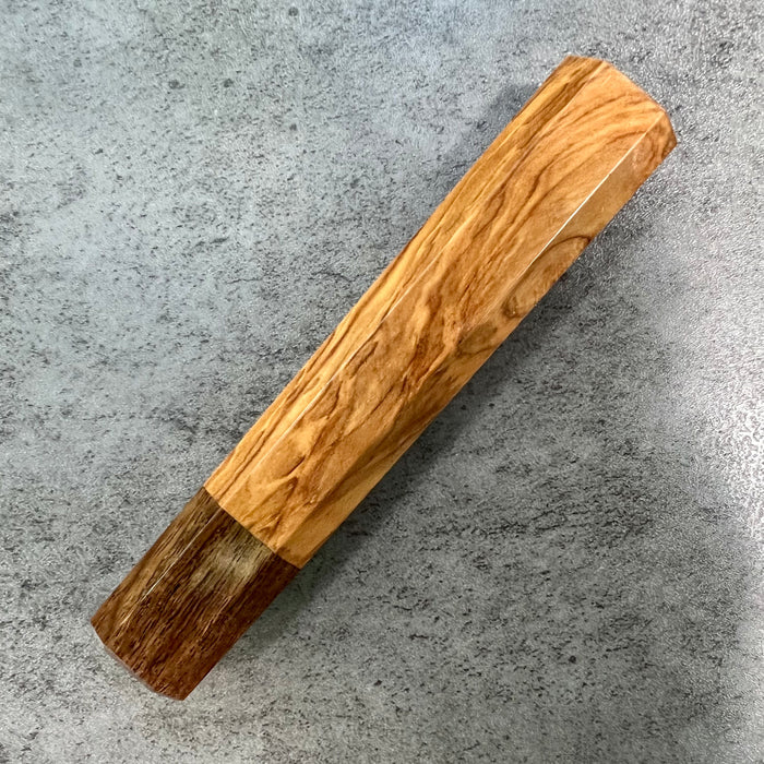 Custom Japanese Knife handle (wa handle)  - Olive and Tasmanian Blackwood