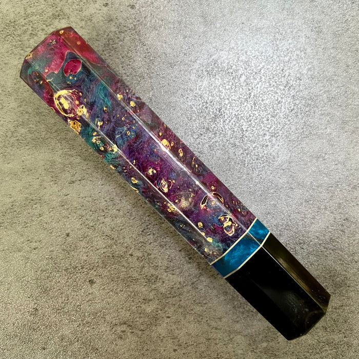 Custom Japanese Knife handle (wa handle)  for 240mm -  Starry box elder and horn