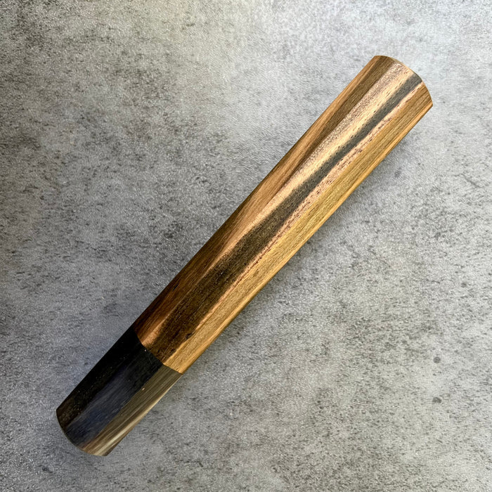 Custom Japanese Knife handle (wa handle)  for 165-210mm: Mun Ebony and Horn