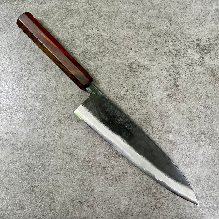 Custom Kyohei Shindo Iron clad Aogami Kurouchi Gyuto  210 mm - Rosewood