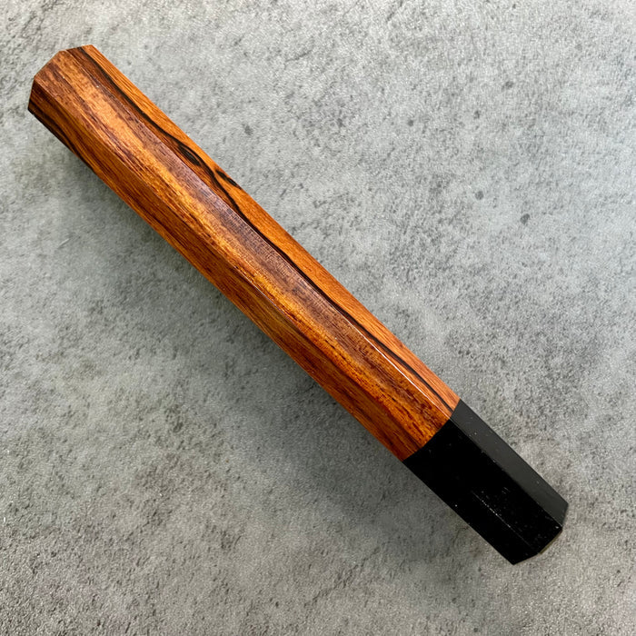 Custom Japanese Knife handle (wa handle)  for 240mm -  Sonoran desert ironwood and horn