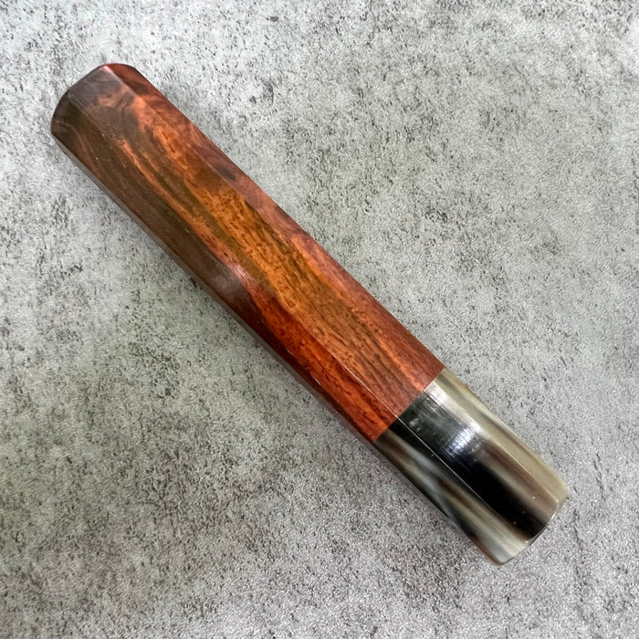 Hanoi Made Custom Japanese Knife handle (wa handle)  for 240 : Rosewood and horn