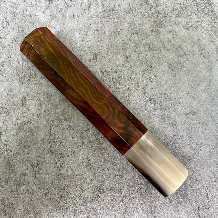 Hanoi Made Custom Japanese Knife handle (wa handle)  for 240 : Rosewood and horn