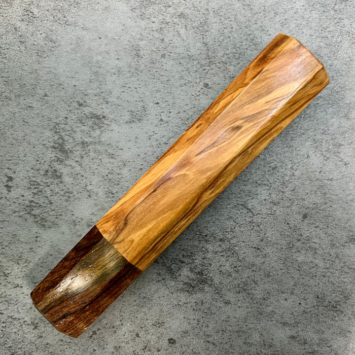 Custom Japanese Knife handle (wa handle)  - Olive and Tasmanian Blackwood
