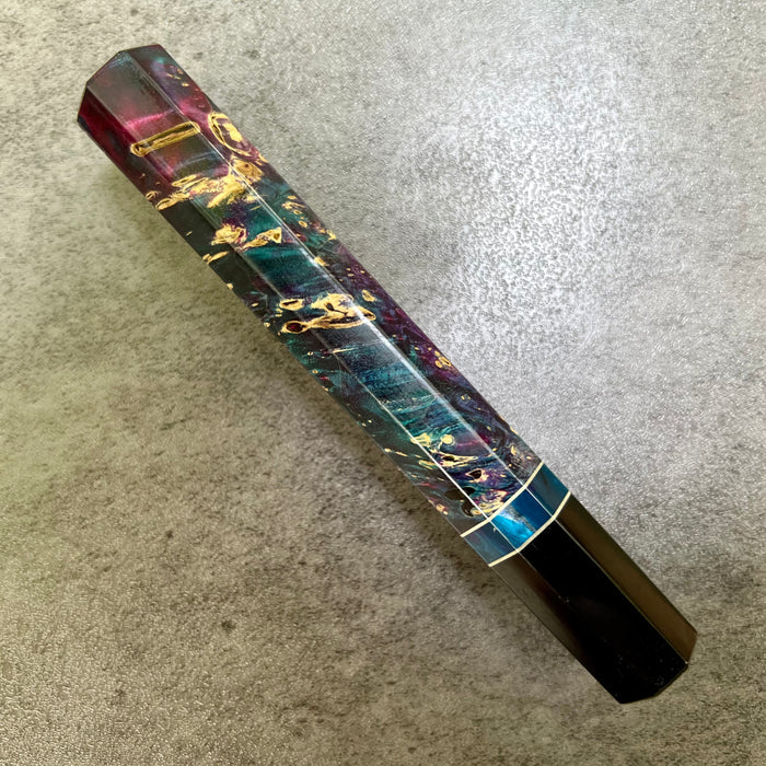 Custom Japanese Knife handle (wa handle)  for 240mm -  Starry box elder and horn
