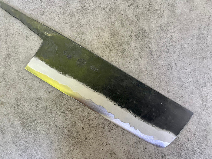 Kyohei Shindo Iron clad Aogami Kurouchi Nakiri 165mm - Blade Only