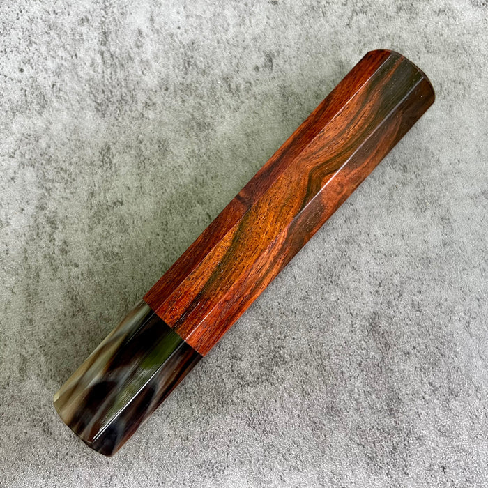 Hanoi Made Custom Japanese Knife handle (wa handle)  for 240 : Rosewood and horn