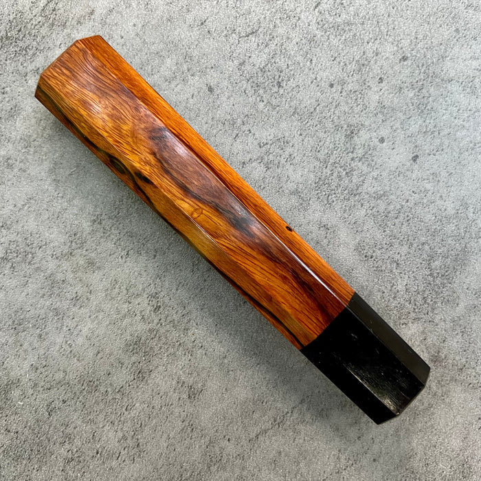 Custom Japanese Knife handle (wa handle)  for 240mm -  Sonoran desert ironwood and horn