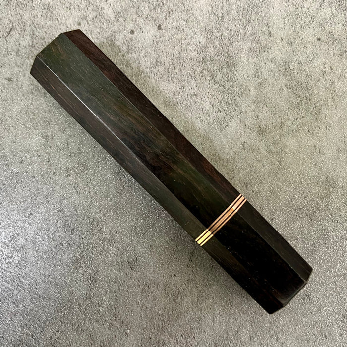 Custom Japanese Knife handle (wa handle)  for 165-210mm  -  African Blackwood and copper