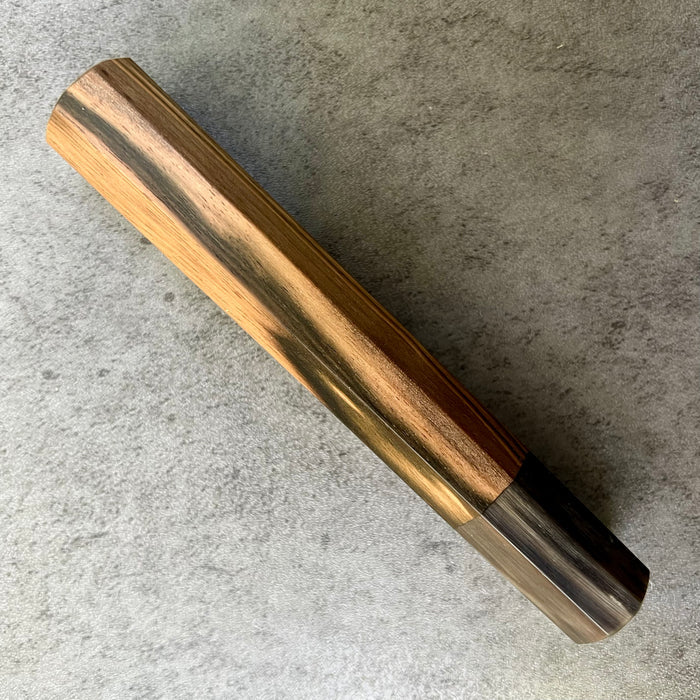 Custom Japanese Knife handle (wa handle)  for 165-210mm: Mun Ebony and Horn