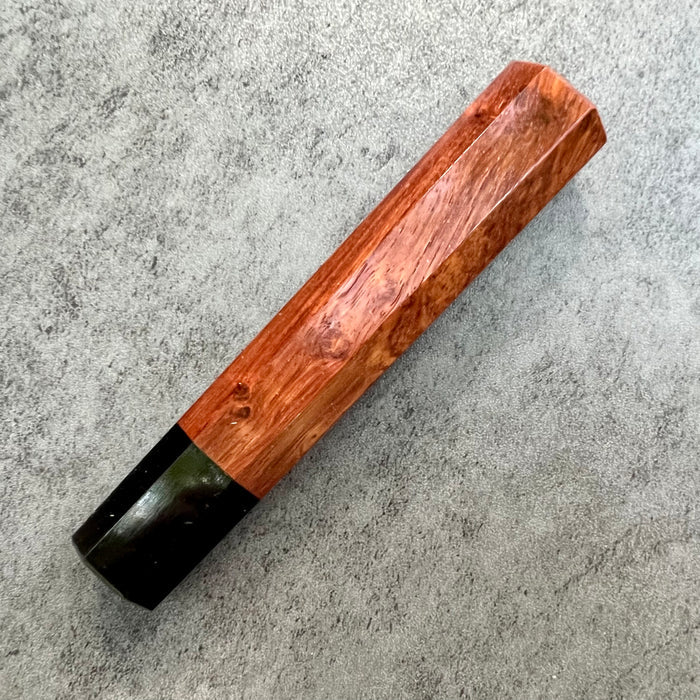 Custom Japanese Knife handle (wa handle)  for 165-210mm  -  Siamese rosewood and horn