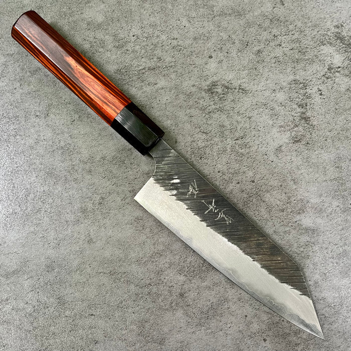 Custom Yu Kurosaki Fujin Aogami Super Hammered 165  Bunka -  Rosewood and horn
