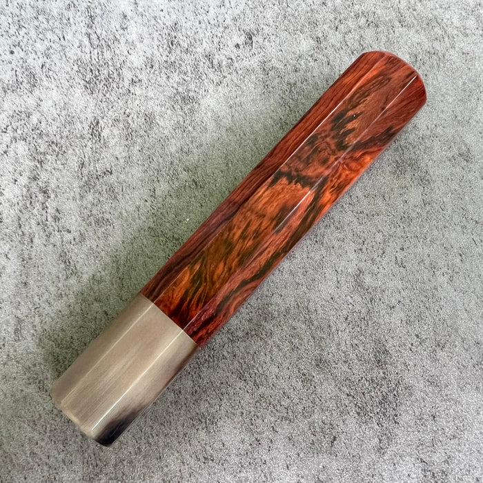 Hanoi Made Custom Japanese Knife handle (wa handle)  for 240 : Rosewood and horn