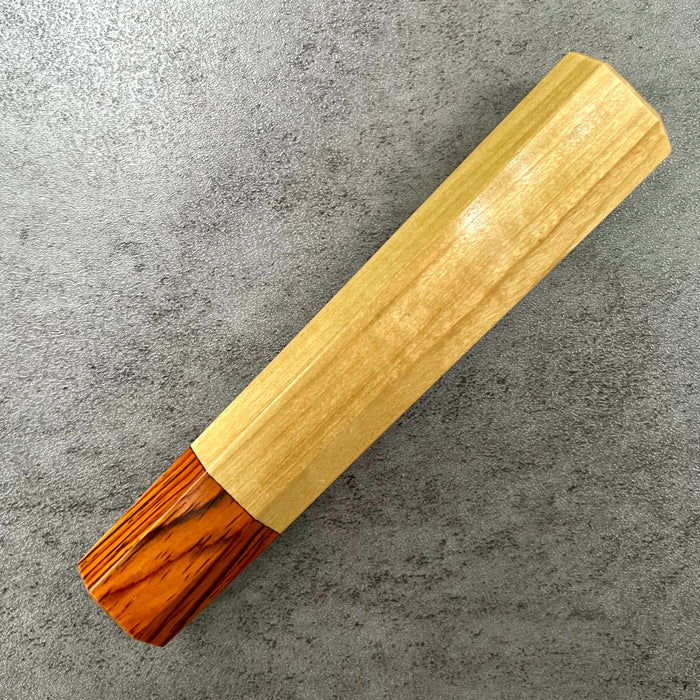 Custom Japanese Knife handle (wa handle)  for 240mm -  Ceylon Satinwood and Cocobolo