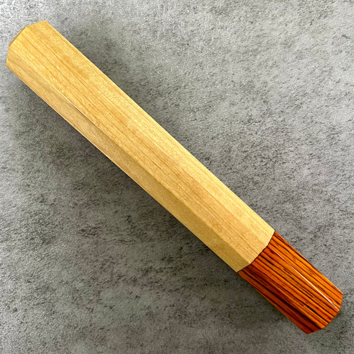 Custom Japanese Knife handle (wa handle)  for 240mm -  Ceylon Satinwood and Cocobolo