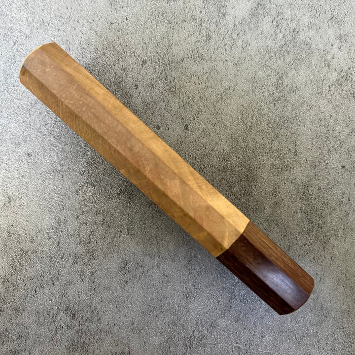 Custom Japanese Knife Handle for 210-225mm  -  Oak burl and katalox